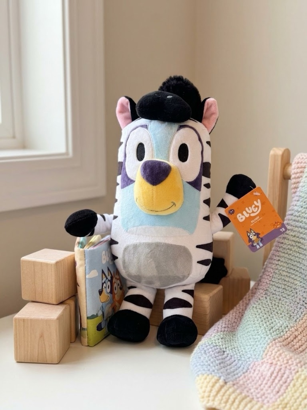 🆕 Bluey onesie zebra costume plushy stuffed animal